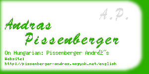 andras pissenberger business card